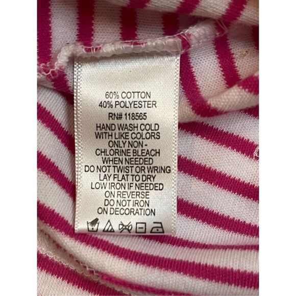 The Quacker Factory women’s sequined tshirt pink white striped 3X - Picture 5 of 6